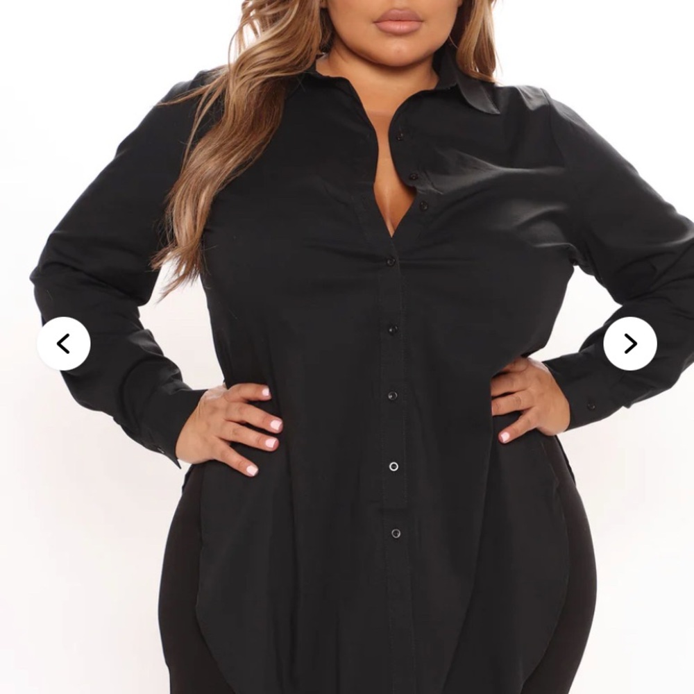 Black Button Down poplin Shirt
